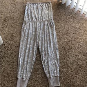 Victoria’s Secret L silver sequined strapless